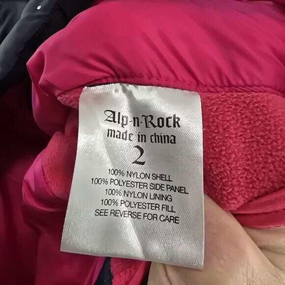 Alp N Rock Vest Womens 2 XS Pink Black Puffer Insulated Synthetic Quilted ANR - Picture 5 of 8